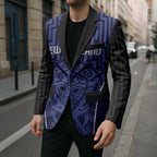 Custom Basketball New Zealand Blazer Blue Maori Ta Moko Indigenous - Aussie Hoodie