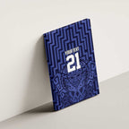 Custom Basketball New Zealand Canvas Wall Art Blue Maori Ta Moko Indigenous - Aussie Hoodie