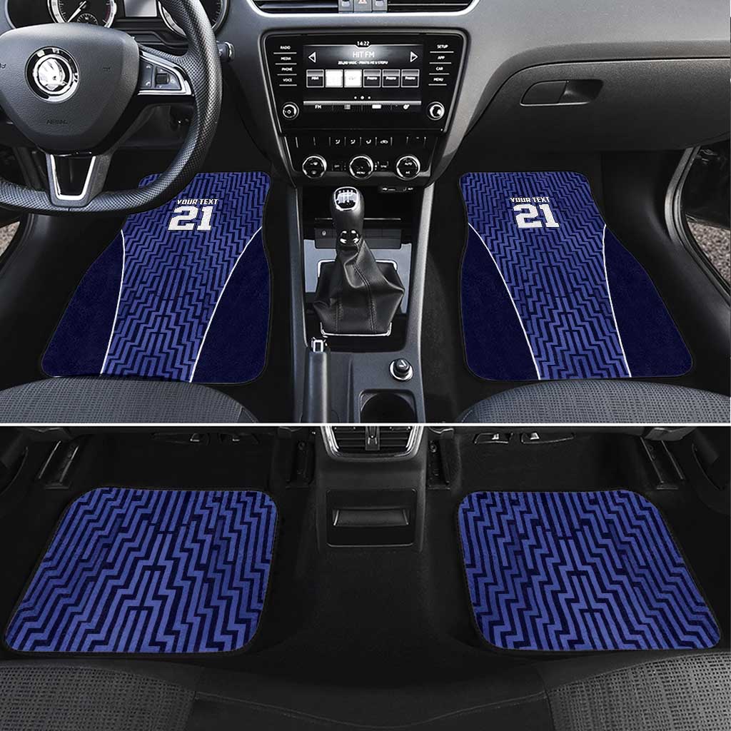 Custom Basketball New Zealand Car Mats Blue Maori Ta Moko Indigenous - Aussie Hoodie