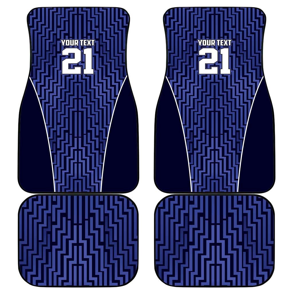 Custom Basketball New Zealand Car Mats Blue Maori Ta Moko Indigenous - Aussie Hoodie