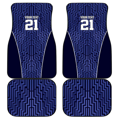 Custom Basketball New Zealand Car Mats Blue Maori Ta Moko Indigenous - Aussie Hoodie
