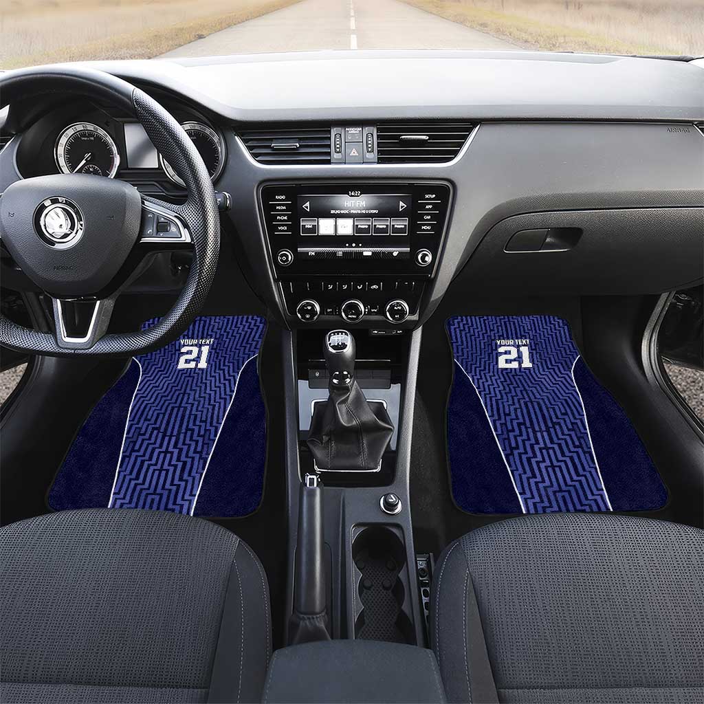 Custom Basketball New Zealand Car Mats Blue Maori Ta Moko Indigenous - Aussie Hoodie