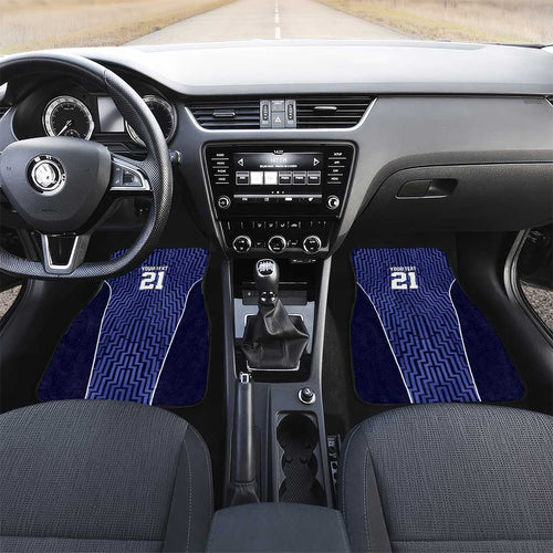 Custom Basketball New Zealand Car Mats Blue Maori Ta Moko Indigenous - Aussie Hoodie