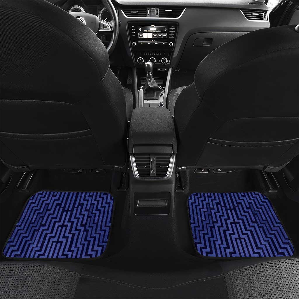 Custom Basketball New Zealand Car Mats Blue Maori Ta Moko Indigenous - Aussie Hoodie