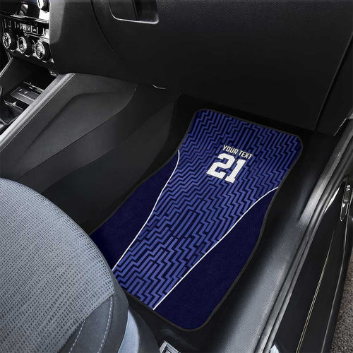 Custom Basketball New Zealand Car Mats Blue Maori Ta Moko Indigenous - Aussie Hoodie