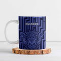 Custom Basketball New Zealand Ceramic Mug Blue Maori Ta Moko Indigenous - Aussie Hoodie