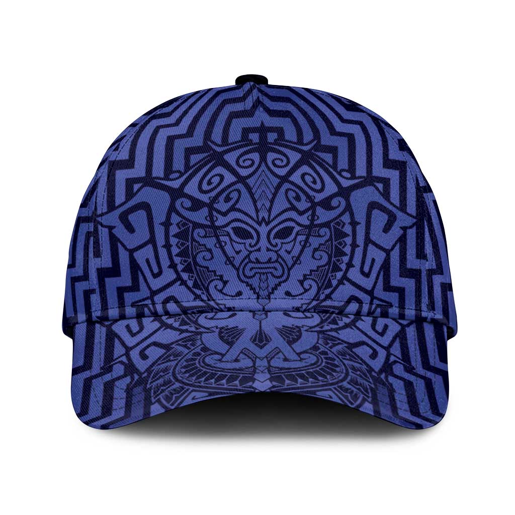 Basketball New Zealand Classic Cap Blue Maori Ta Moko Indigenous - Aussie Hoodie