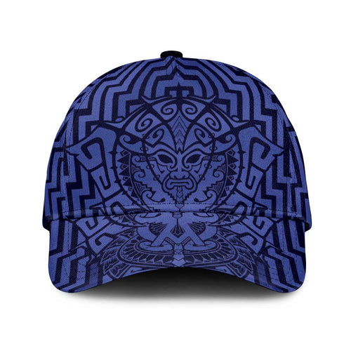 Basketball New Zealand Classic Cap Blue Maori Ta Moko Indigenous - Aussie Hoodie