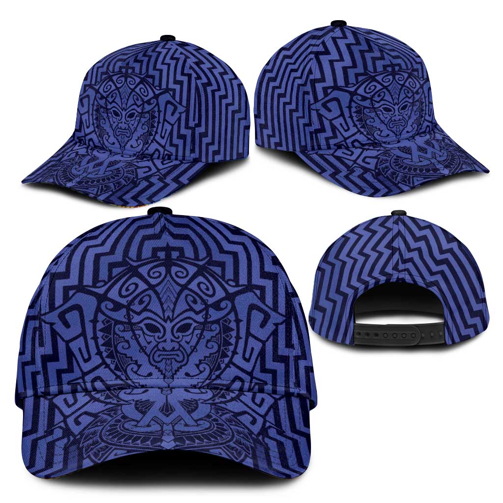 Basketball New Zealand Classic Cap Blue Maori Ta Moko Indigenous - Aussie Hoodie