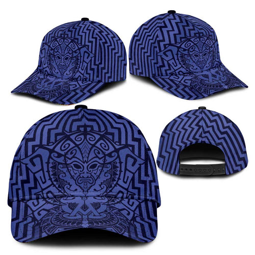 Basketball New Zealand Classic Cap Blue Maori Ta Moko Indigenous - Aussie Hoodie