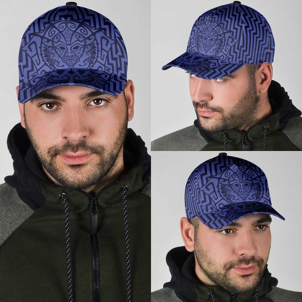 Basketball New Zealand Classic Cap Blue Maori Ta Moko Indigenous - Aussie Hoodie