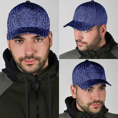 Basketball New Zealand Classic Cap Blue Maori Ta Moko Indigenous - Aussie Hoodie