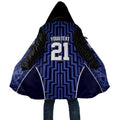 Custom Basketball New Zealand Cloak Blue Maori Ta Moko Indigenous - Aussie Hoodie