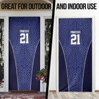 Custom Basketball New Zealand Door Cover Blue Maori Ta Moko Indigenous - Aussie Hoodie