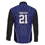 Custom Basketball New Zealand Family Matching Off The Shoulder Long Sleeve Dress and Hawaiian Shirt Blue Maori Ta Moko Indigenous - Aussie Hoodie