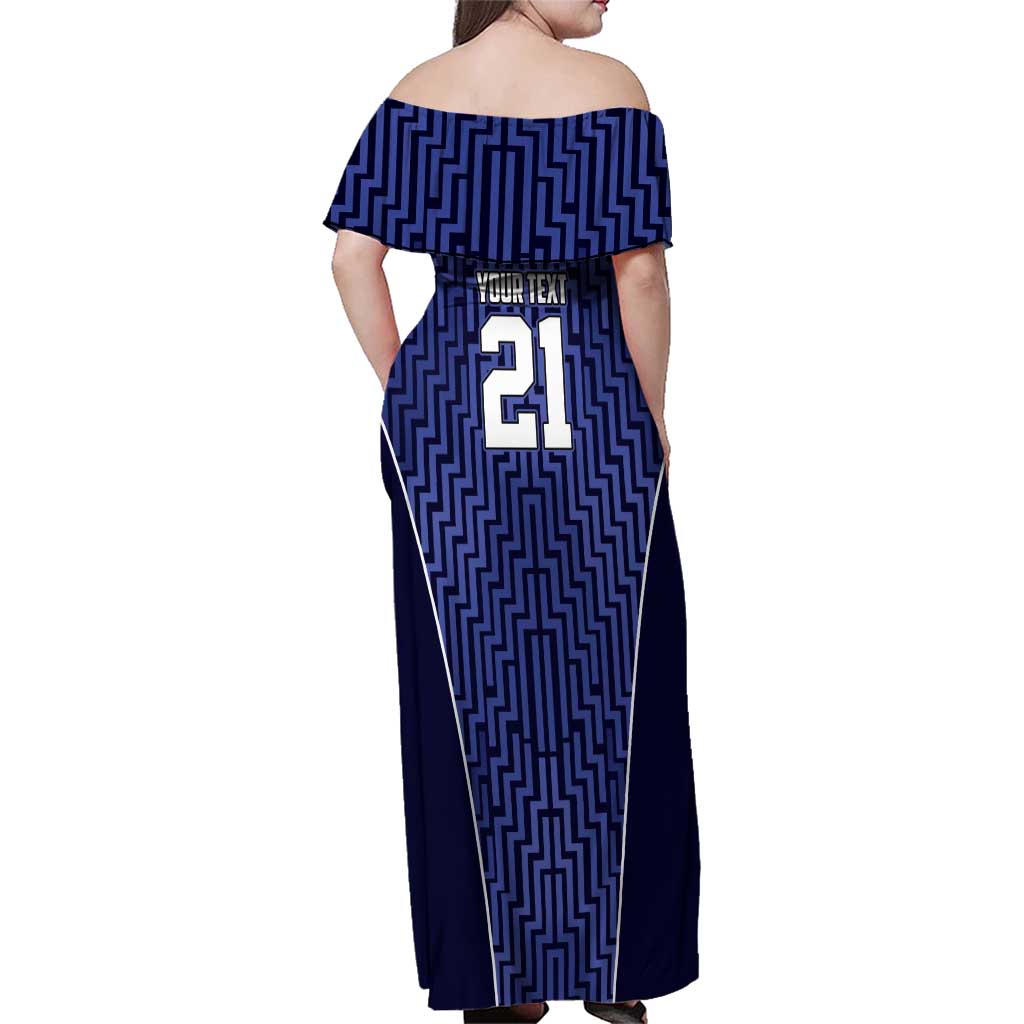 Custom Basketball New Zealand Family Matching Off Shoulder Maxi Dress and Hawaiian Shirt Blue Maori Ta Moko Indigenous - Aussie Hoodie
