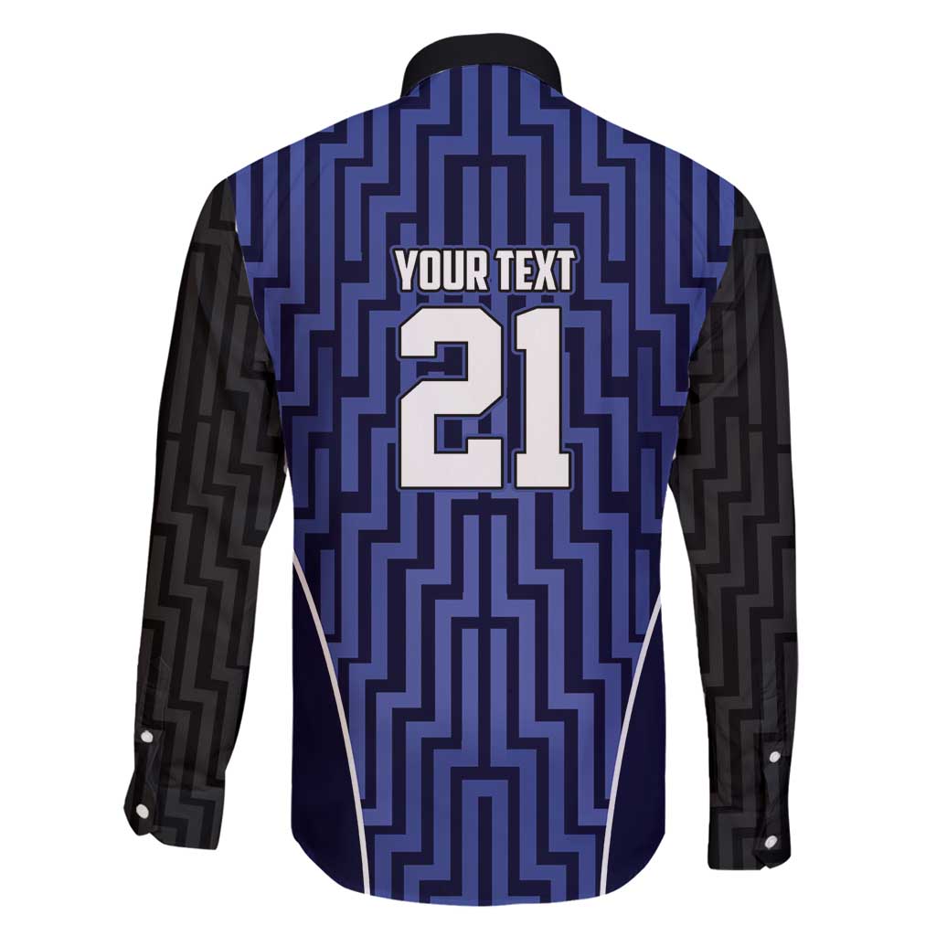 Custom Basketball New Zealand Family Matching Off Shoulder Short Dress and Hawaiian Shirt Blue Maori Ta Moko Indigenous - Aussie Hoodie