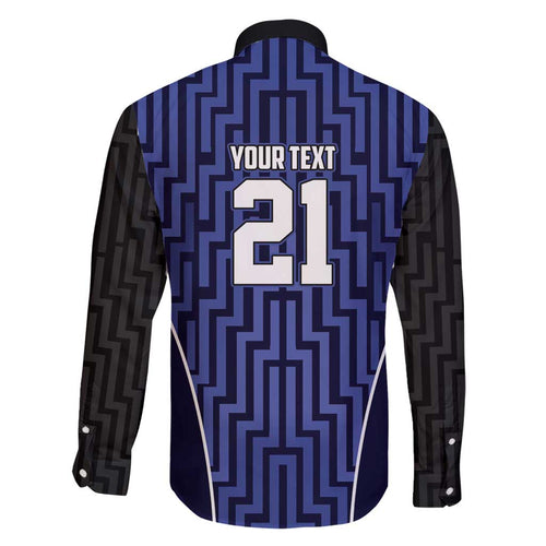 Custom Basketball New Zealand Family Matching Off Shoulder Short Dress and Hawaiian Shirt Blue Maori Ta Moko Indigenous - Aussie Hoodie