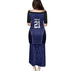Custom Basketball New Zealand Family Matching Puletasi and Hawaiian Shirt Blue Maori Ta Moko Indigenous - Aussie Hoodie