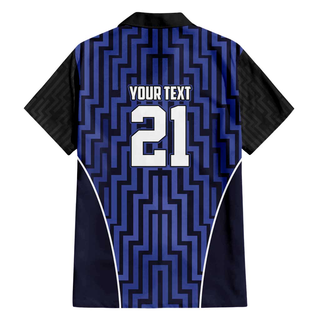 Custom Basketball New Zealand Family Matching Short Sleeve Bodycon Dress and Hawaiian Shirt Blue Maori Ta Moko Indigenous - Aussie Hoodie