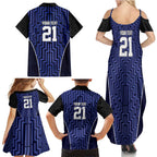 Custom Basketball New Zealand Family Matching Summer Maxi Dress and Hawaiian Shirt Blue Maori Ta Moko Indigenous - Aussie Hoodie