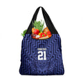 Custom Basketball New Zealand Grocery Bag Blue Maori Ta Moko Indigenous - Aussie Hoodie