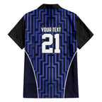 Custom Basketball New Zealand Hawaiian Shirt Blue Maori Ta Moko Indigenous - Aussie Hoodie