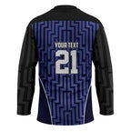 Custom Basketball New Zealand Hockey Jersey Blue Maori Ta Moko Indigenous - Aussie Hoodie