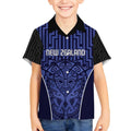 Custom Basketball New Zealand Kid Hawaiian Shirt Blue Maori Ta Moko Indigenous - Aussie Hoodie