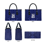 Custom Basketball New Zealand Leather Bag Blue Maori Ta Moko Indigenous - Aussie Hoodie