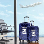 Custom Basketball New Zealand Luggage Cover Blue Maori Ta Moko Indigenous - Aussie Hoodie