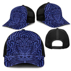 Basketball New Zealand Mesh Trucker Cap Blue Maori Ta Moko Indigenous - Aussie Hoodie