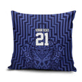 Custom Basketball New Zealand Pillow Cover Blue Maori Ta Moko Indigenous - Aussie Hoodie