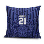 Custom Basketball New Zealand Pillow Cover Blue Maori Ta Moko Indigenous - Aussie Hoodie