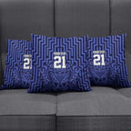 Custom Basketball New Zealand Pillow Cover Blue Maori Ta Moko Indigenous - Aussie Hoodie