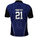 Custom Basketball New Zealand Polo Shirt Blue Maori Ta Moko Indigenous - Aussie Hoodie