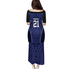 Custom Basketball New Zealand Puletasi Blue Maori Ta Moko Indigenous - Aussie Hoodie