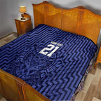 Custom Basketball New Zealand Quilt Blue Maori Ta Moko Indigenous - Aussie Hoodie