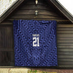 Custom Basketball New Zealand Quilt Blue Maori Ta Moko Indigenous - Aussie Hoodie