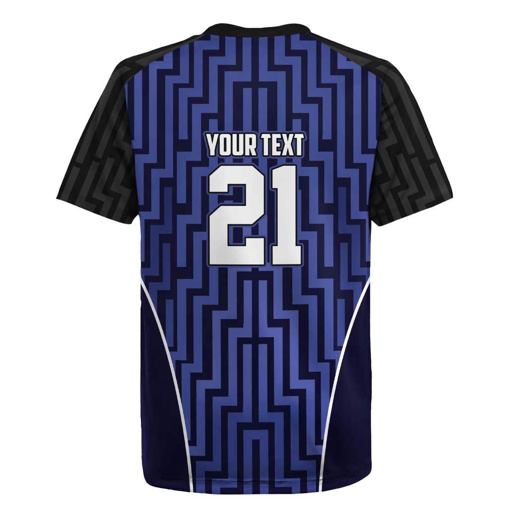Custom Basketball New Zealand Rugby Jersey Blue Maori Ta Moko Indigenous - Aussie Hoodie