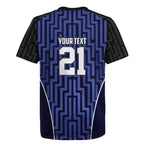 Custom Basketball New Zealand Rugby Jersey Blue Maori Ta Moko Indigenous - Aussie Hoodie