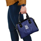 Custom Basketball New Zealand Shoulder Handbag Blue Maori Ta Moko Indigenous - Aussie Hoodie