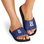 Custom Basketball New Zealand Slide Sandals Blue Maori Ta Moko Indigenous - Aussie Hoodie