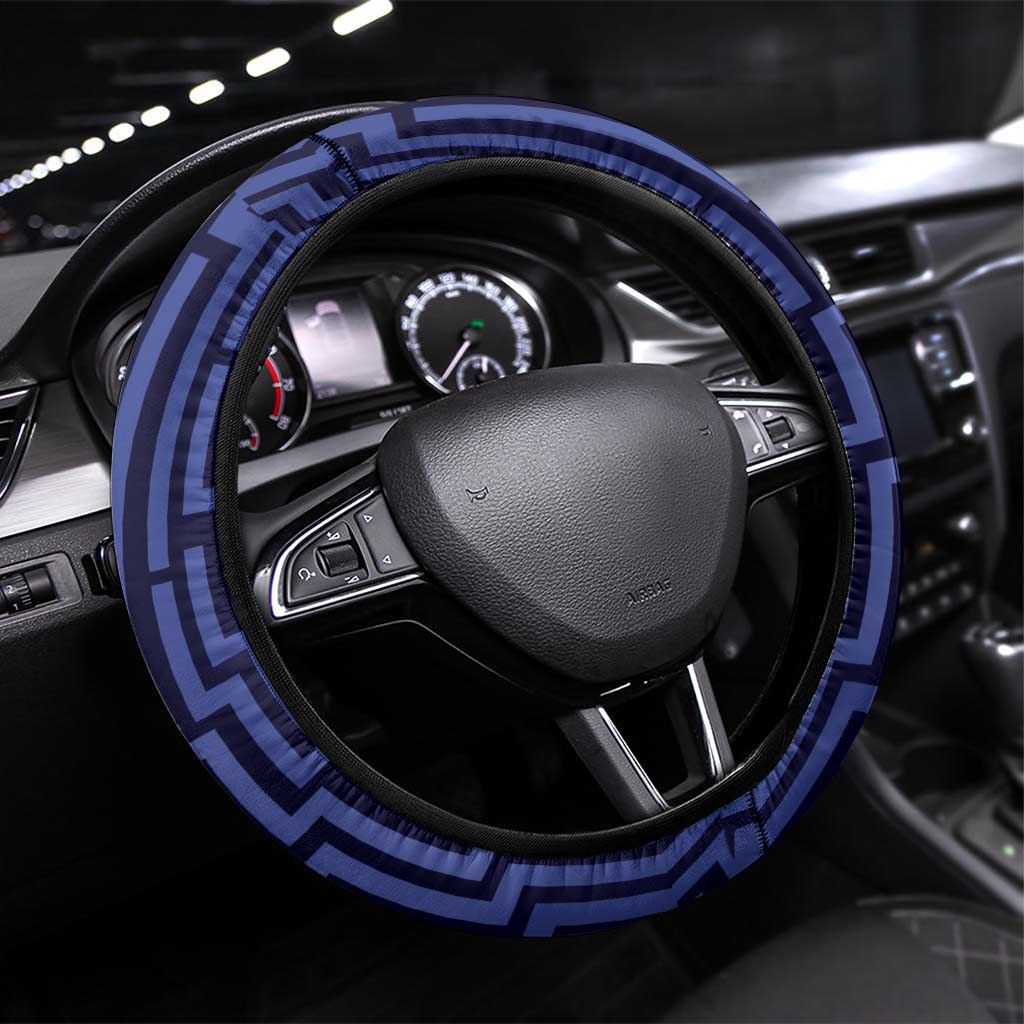 Basketball New Zealand Steering Wheel Cover Blue Maori Ta Moko Indigenous - Aussie Hoodie