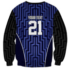 Custom Basketball New Zealand Sweatshirt Blue Maori Ta Moko Indigenous - Aussie Hoodie