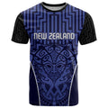 Custom Basketball New Zealand T Shirt Blue Maori Ta Moko Indigenous - Aussie Hoodie