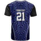 Custom Basketball New Zealand T Shirt Blue Maori Ta Moko Indigenous - Aussie Hoodie