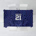 Custom Basketball New Zealand Tablecloth Blue Maori Ta Moko Indigenous - Aussie Hoodie