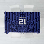 Custom Basketball New Zealand Tablecloth Blue Maori Ta Moko Indigenous - Aussie Hoodie