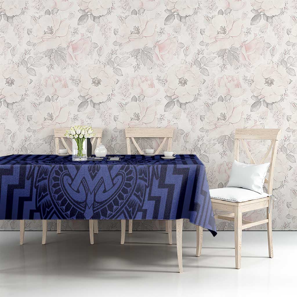 Custom Basketball New Zealand Tablecloth Blue Maori Ta Moko Indigenous - Aussie Hoodie